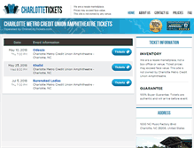 Tablet Screenshot of amphitheatercharlotte.com